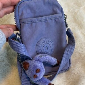 Kipling Lilac Small Crossbody Bag with Plush Keychain